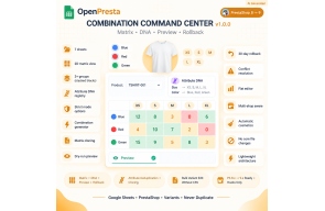 Google Sheets Combination Manager for PrestaShop 8-9 | Variant Bulk Edit | OpenPresta