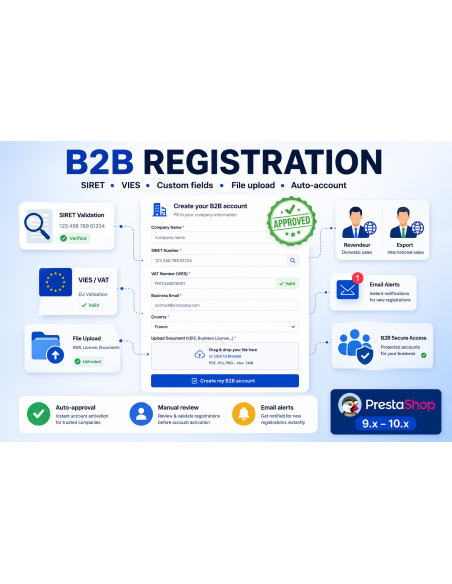 B2B Registration Prestashop
