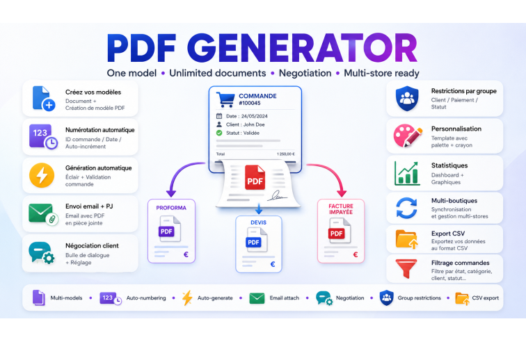 PDF Generator PrestaShop - Proforma, Quotes & Custom Invoices