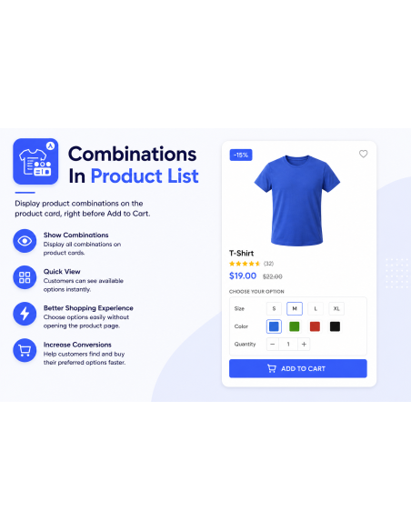 Combinations In Product List Prestashop