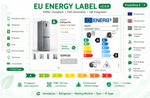 EU Energy Label for PrestaShop  | EPREL Compliant SVG Labels | OpenPresta