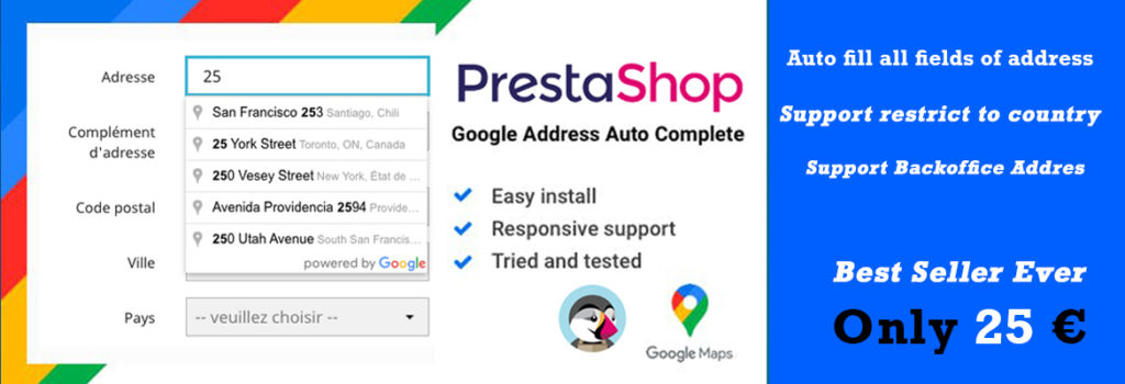 Address Prestashop best practices 1 autocomplet google prestashop