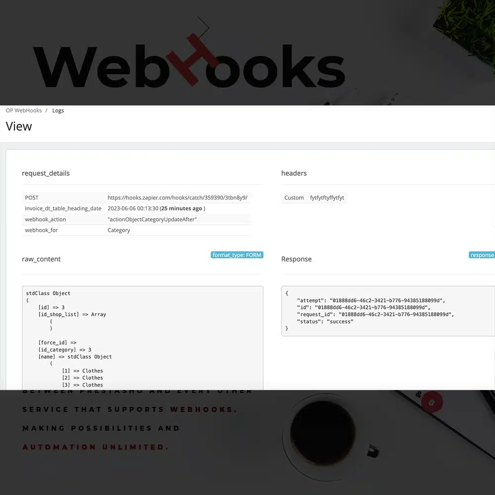 Webhooks Prestashop Module 2 webhooks prestashop 2