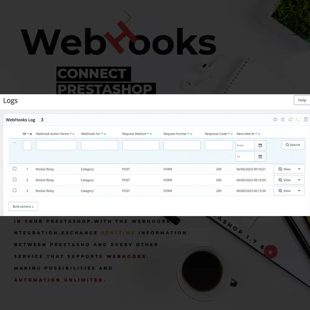 Webhooks Prestashop Module 3 webhooks prestashop 3