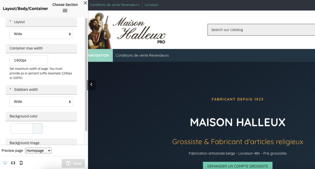 RANA Theme Prestashop 9 8 Capture decran 2026 02 25 a 3.46.48 PM