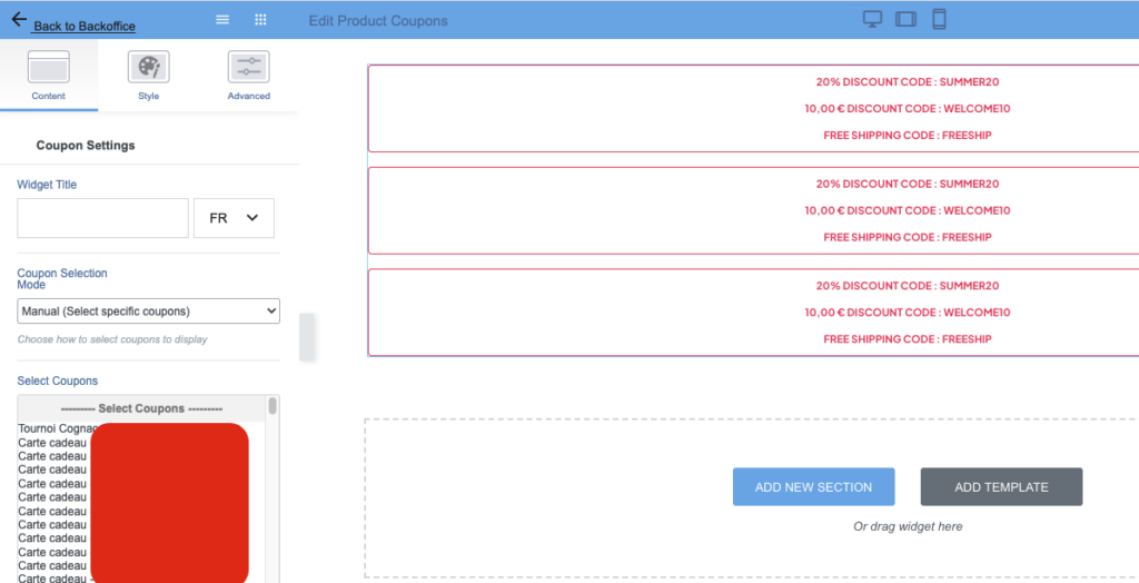 Coupon Display Widget for DDBuilder Prestashop 3 Capture decran 2026 03 12 a 1.34.33 PM