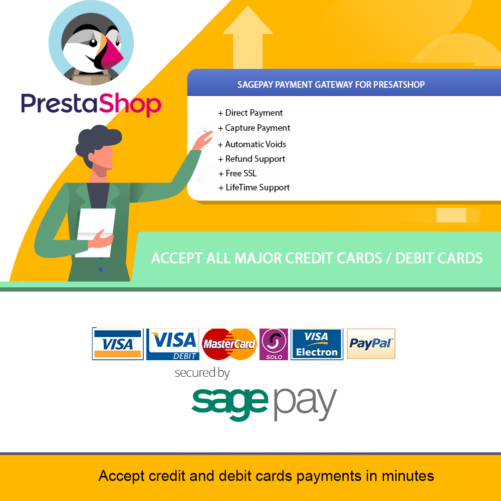 MODULE PRESTASHOP Sage Pay ( Opayo) Gateway Payment protocol 4.0.0