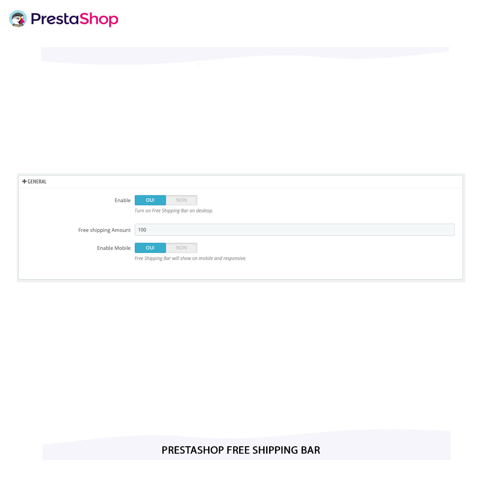 Free Shipping Bar prestashop free shipping notification