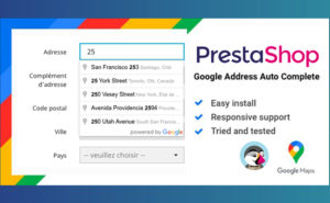Module Prestashop Google Address Autocomplete filter by keyword extend prestashop