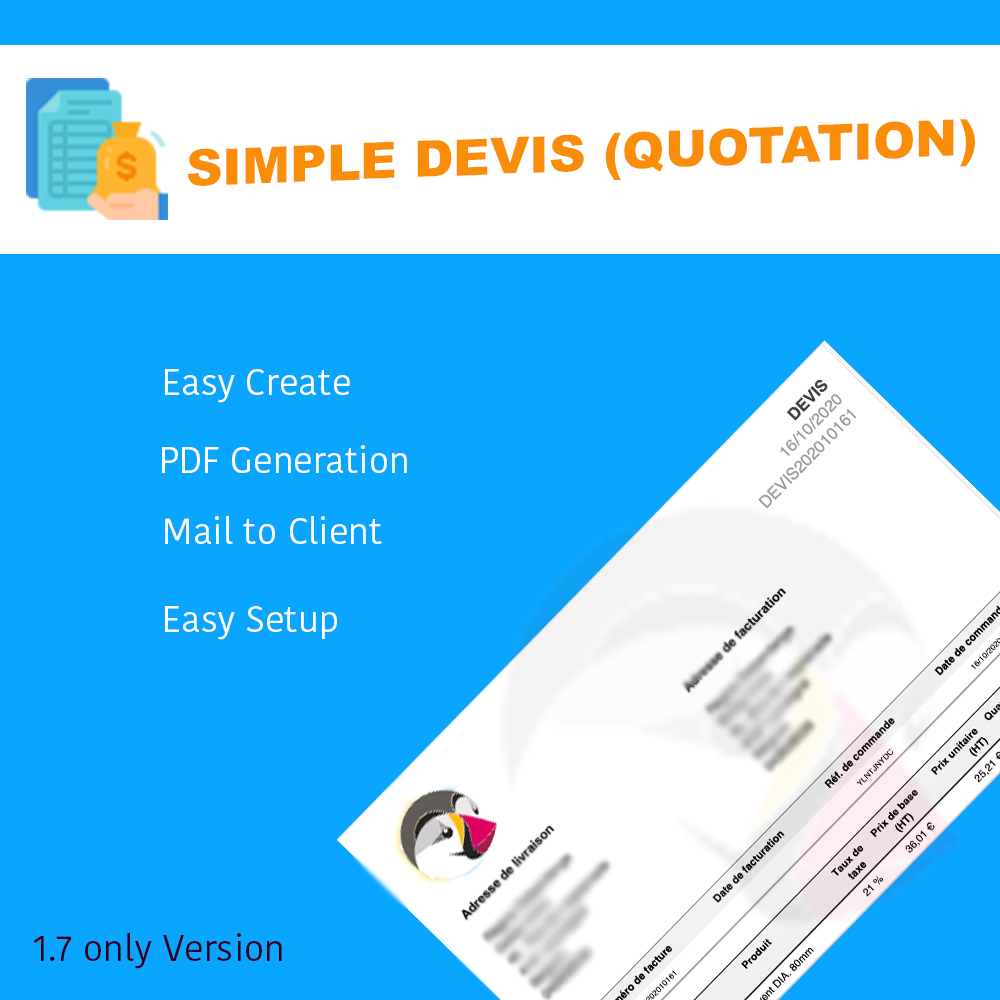 Module prestashop Simple Devis