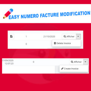 Module Easy Number Invoice Modification
