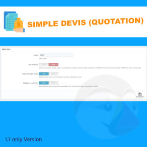 Module prestashop Simple Devis prestashop devis