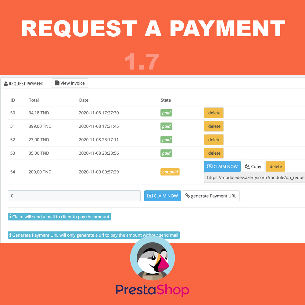 Request Additional Payment After Order – PrestaShop Module to Add Extra Charges 2 module request payment prestashop 2