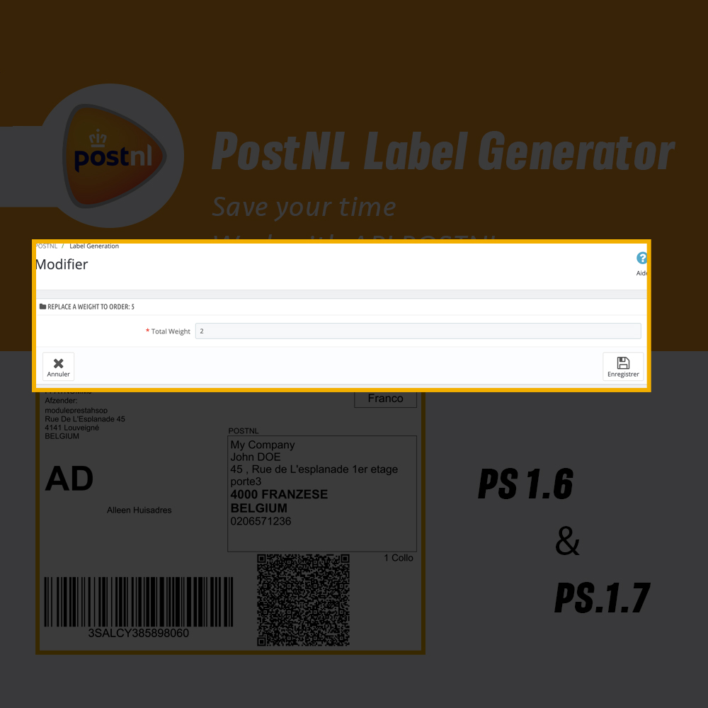 PostNL Label Generator Module prestashop 2 postnlprestashop2
