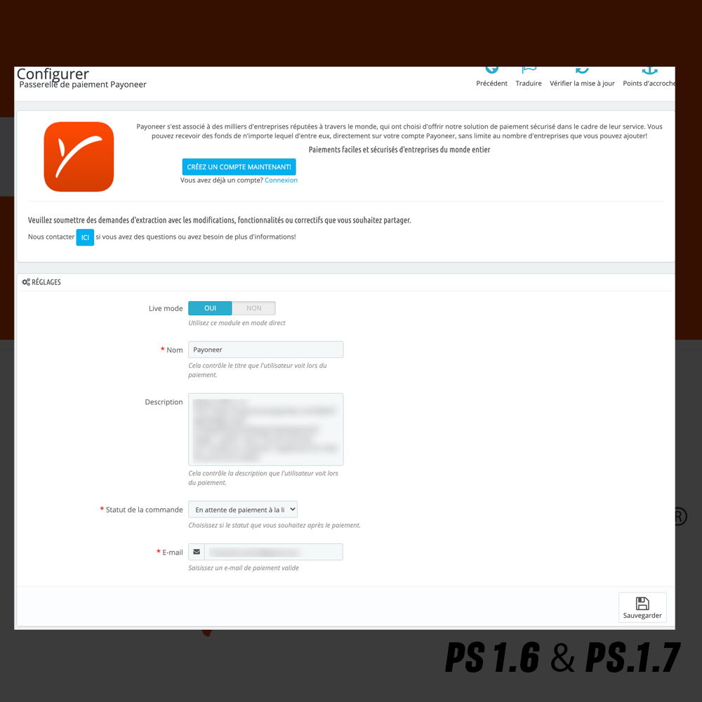 Payoneer Payment Gateway for Prestashop 1 picture1