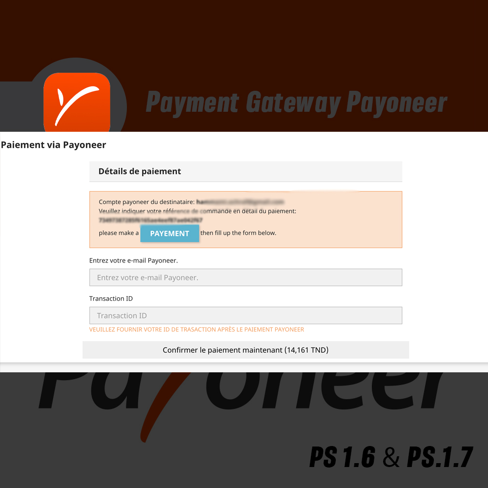 Payoneer Payment Gateway for Prestashop payoneer gateway