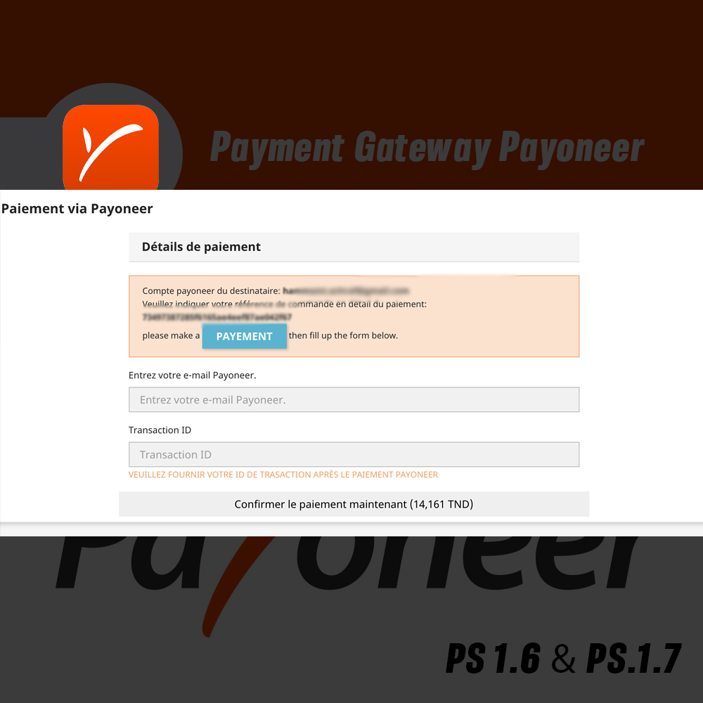 Payoneer Payment Gateway for Prestashop 4 picture4