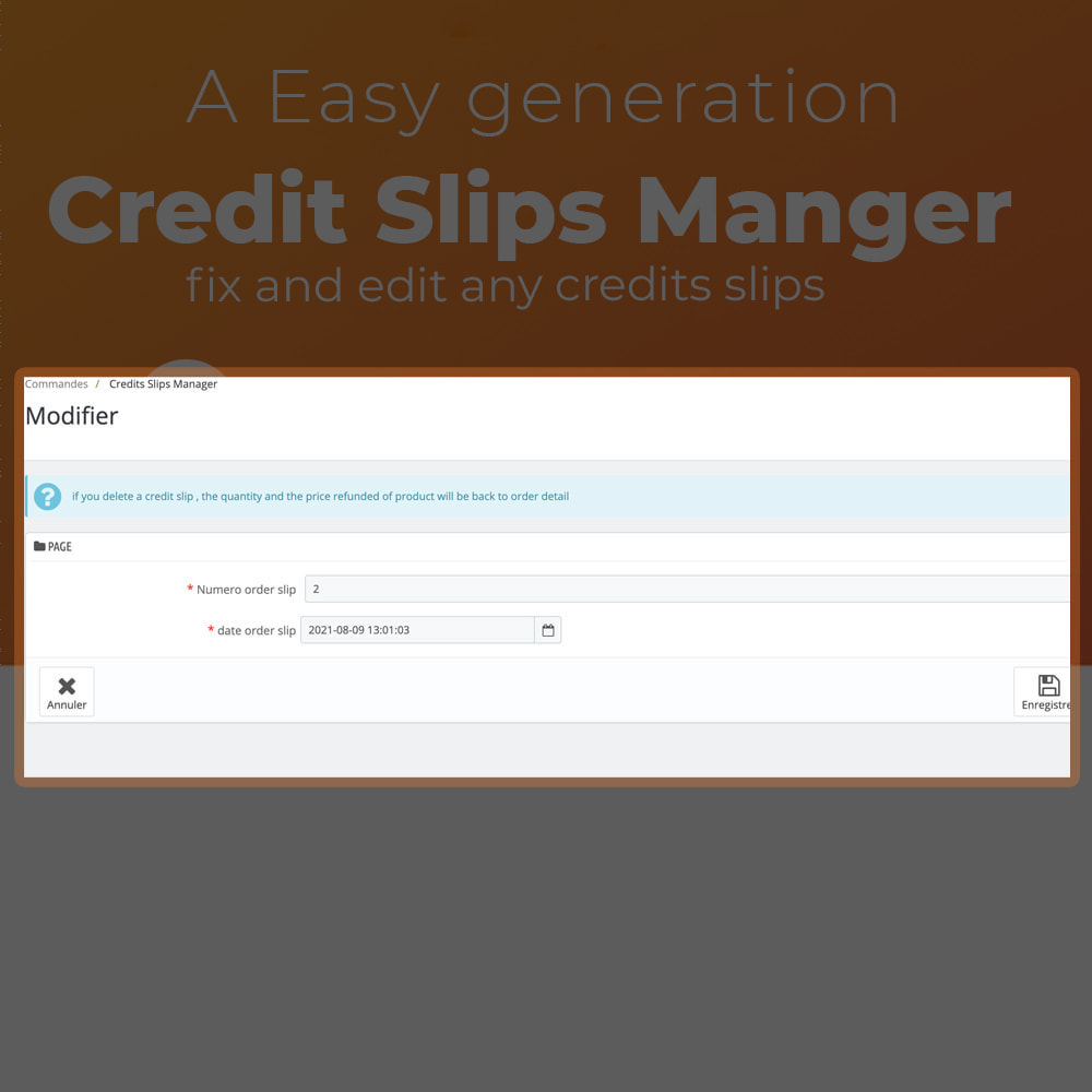 Delete Credit Slips Prestashop 2 credit slips manager1