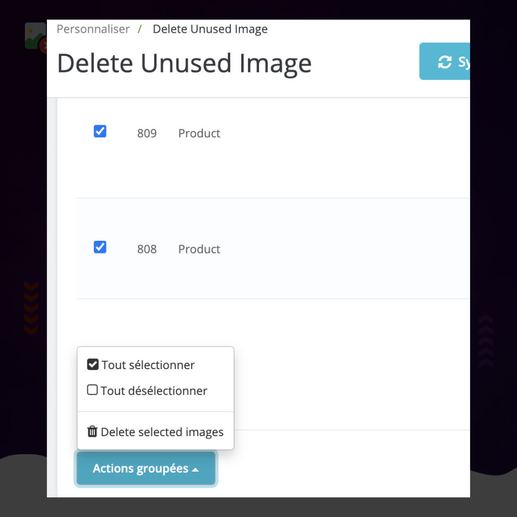 Clean Delete unused image Prestashop v4.0.1 4 opdeleteunusedimage bulk