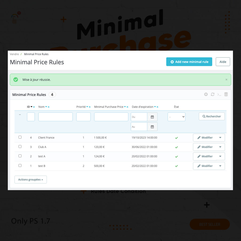 Prestashop Minimal Purchase Price Rules 4 MinimalPurchasePriceRulesPrestashop 1