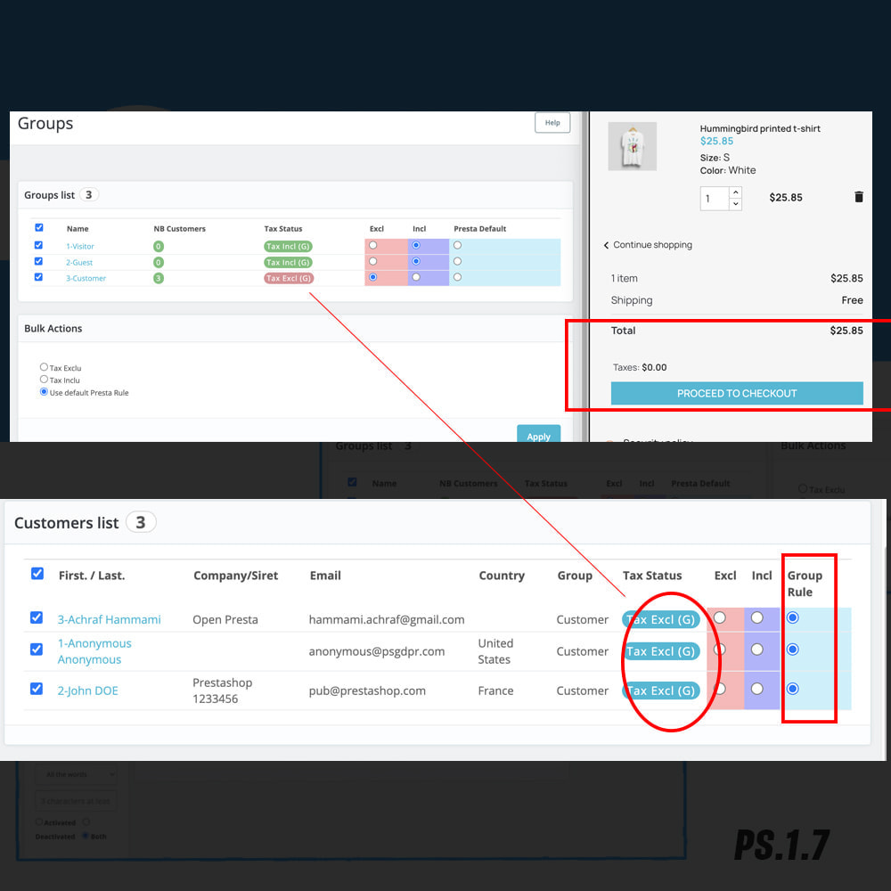 Tax Calculator per Customer or Group or Country Prestashop 4 3 enable disable tax calculation per customer or group
