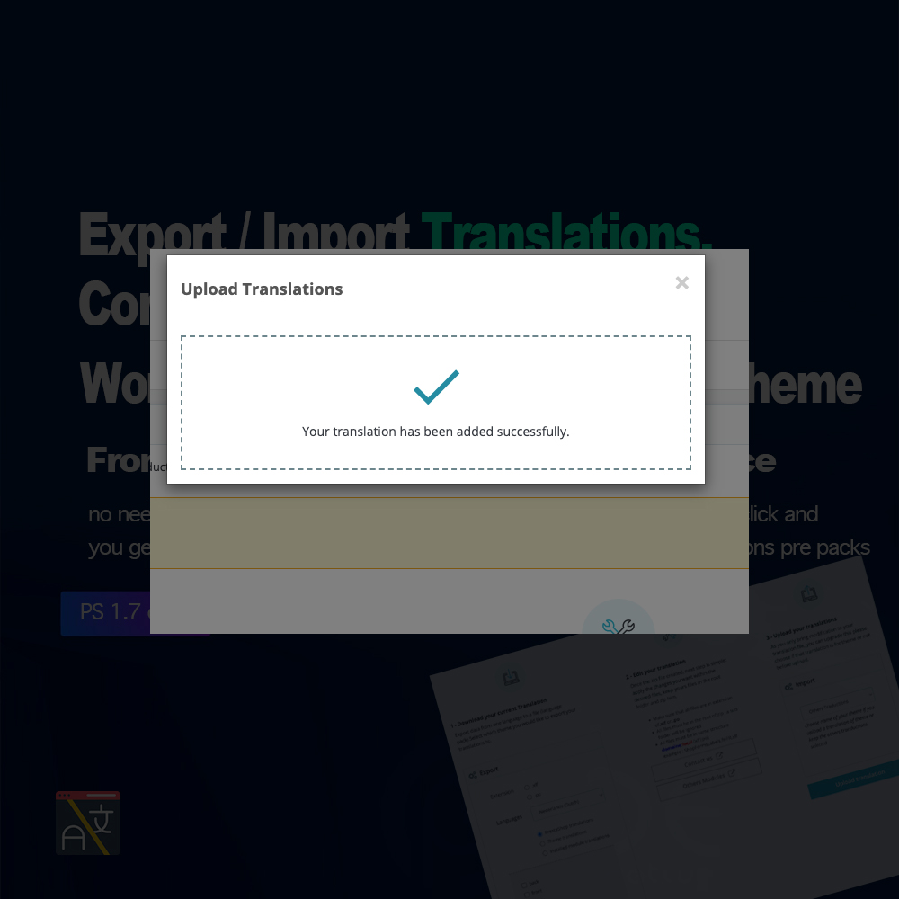 Import Export Translations .po or .xlf Prestashop 2 image7