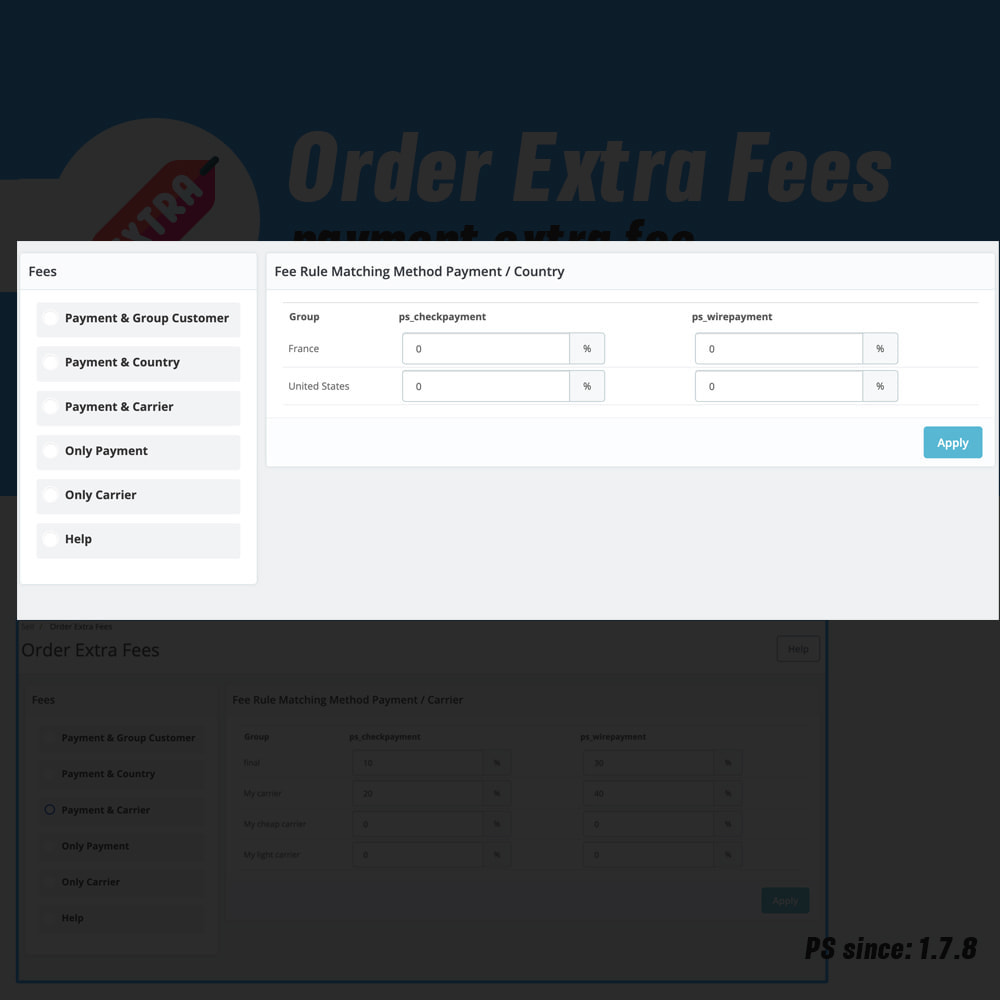 Additional Fee Prestashop 3 order extra fees charges 5