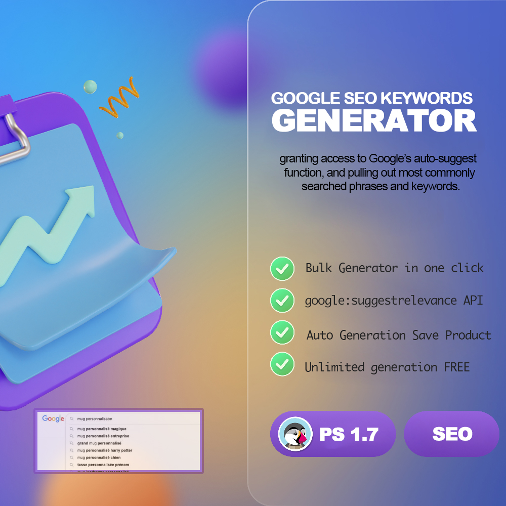 Module Prestashop Google Seo Keywords Generator