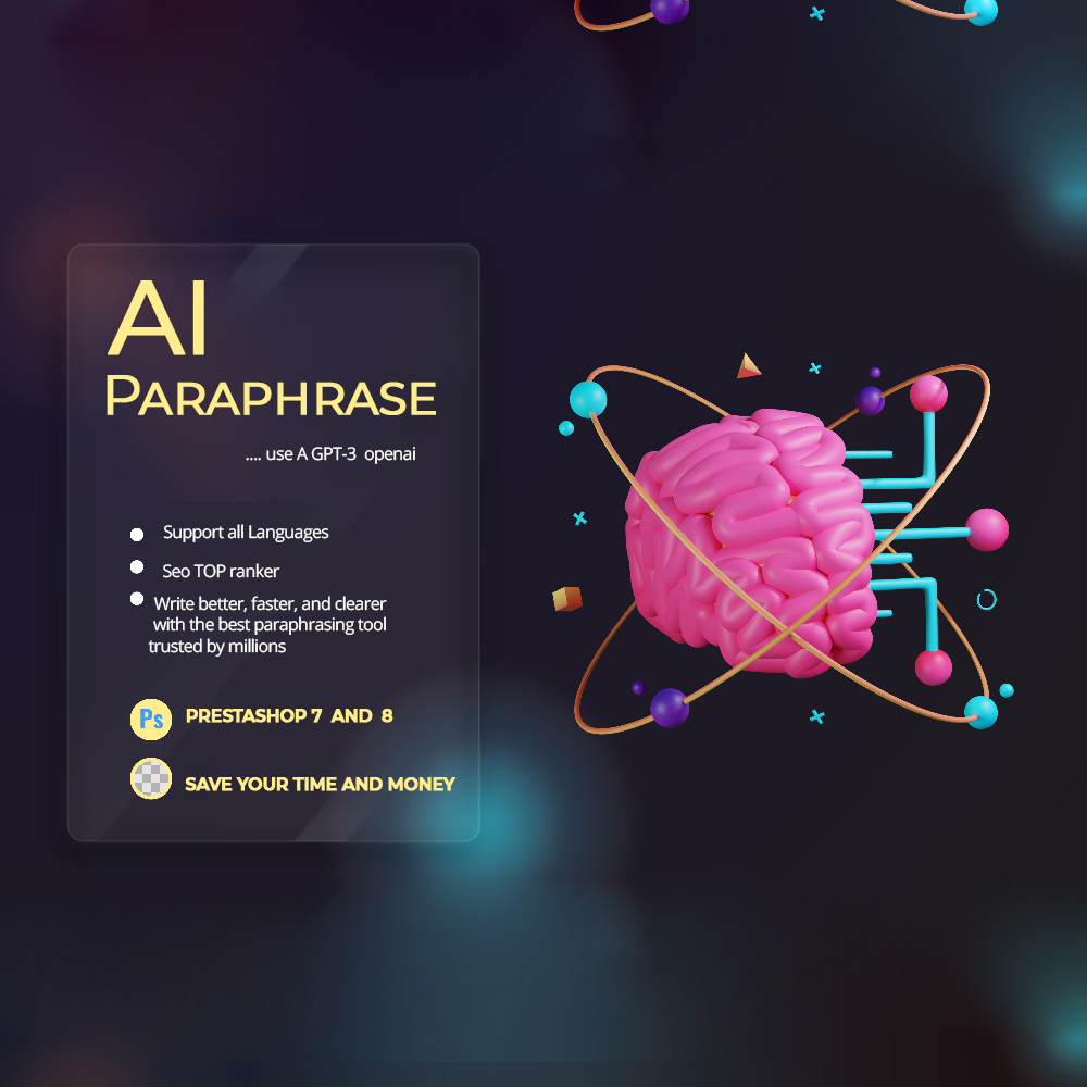 AI Paraphrase Assistant Using GPT-3 Module Prestashop