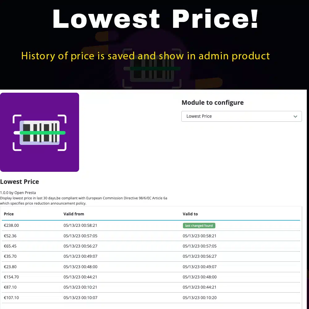 Lowest Price Prestashop Module 5 oplowestprice module prestashop 6