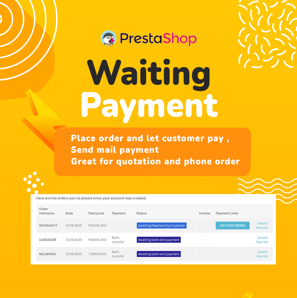 PrestaPay: Customer-Pay Waiting Payment Gateway Prestashop Module
