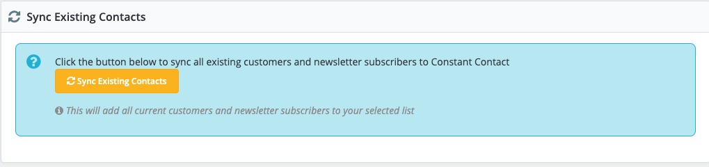PrestaShop Constant Contact sync 2 0002